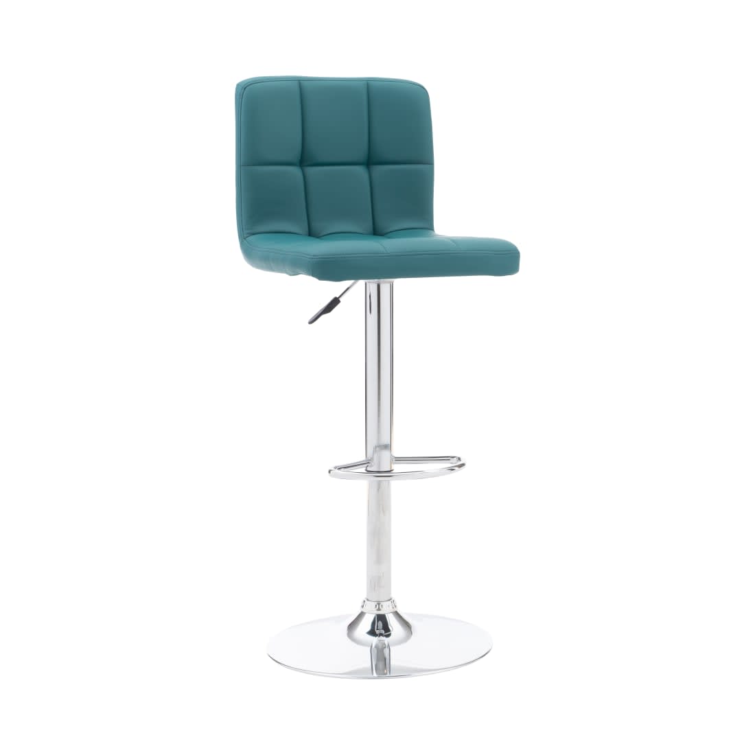 Teal Faux Leather Barstool, Teal Colored Leather Bar Stools