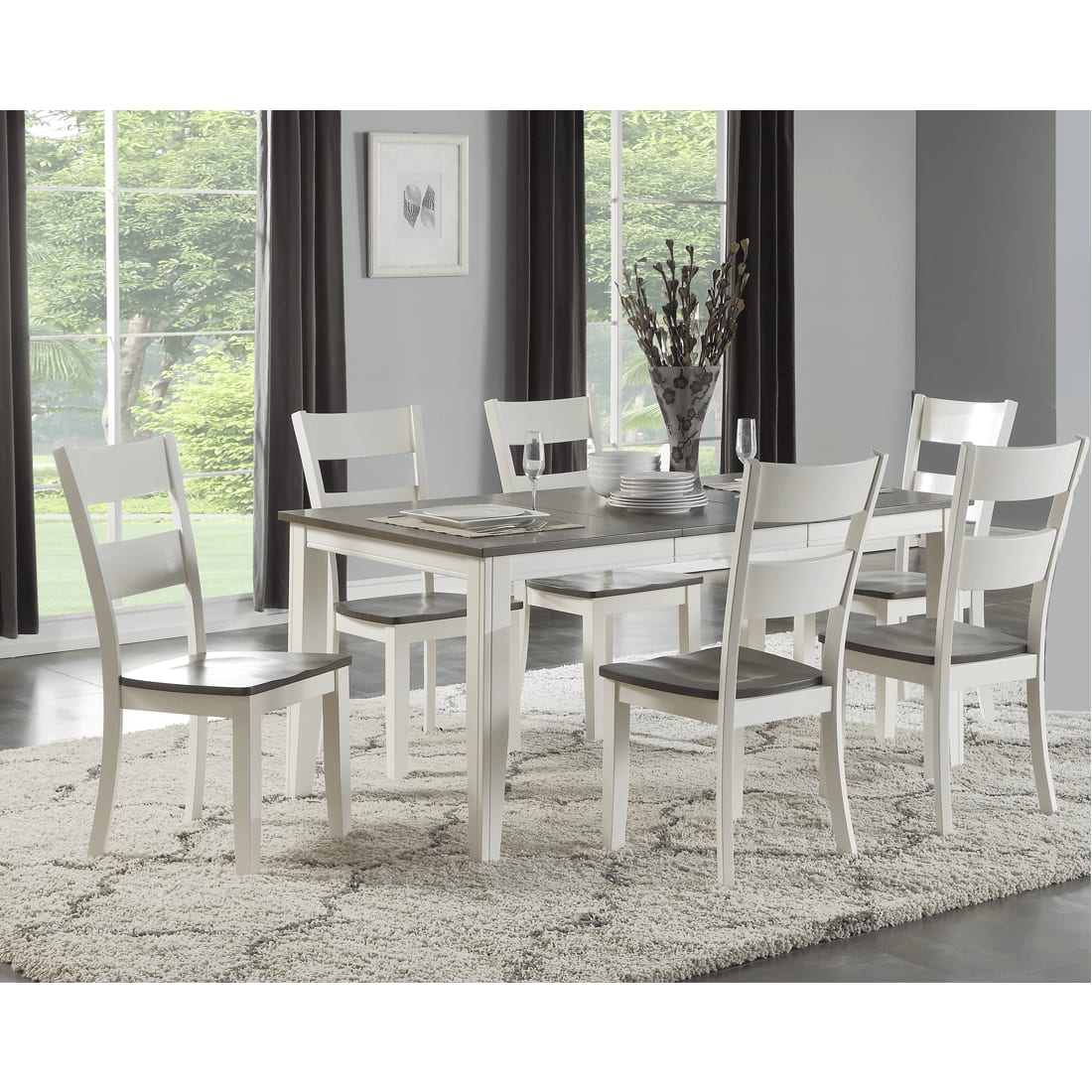 Triad White & Grey Collection Dining Set | Conn's HomePlus